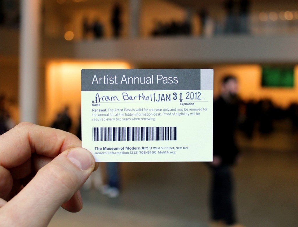 How to make your own MOMA artist pass F.A.T.